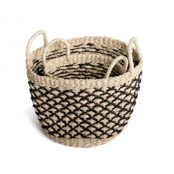 Panier tressé en jonc de mer