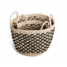 Panier tressé en jonc de mer