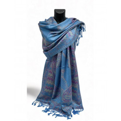 Écharpe en coton bio tissée main (Inde)