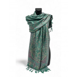Écharpe en coton bio tissée main (Inde)